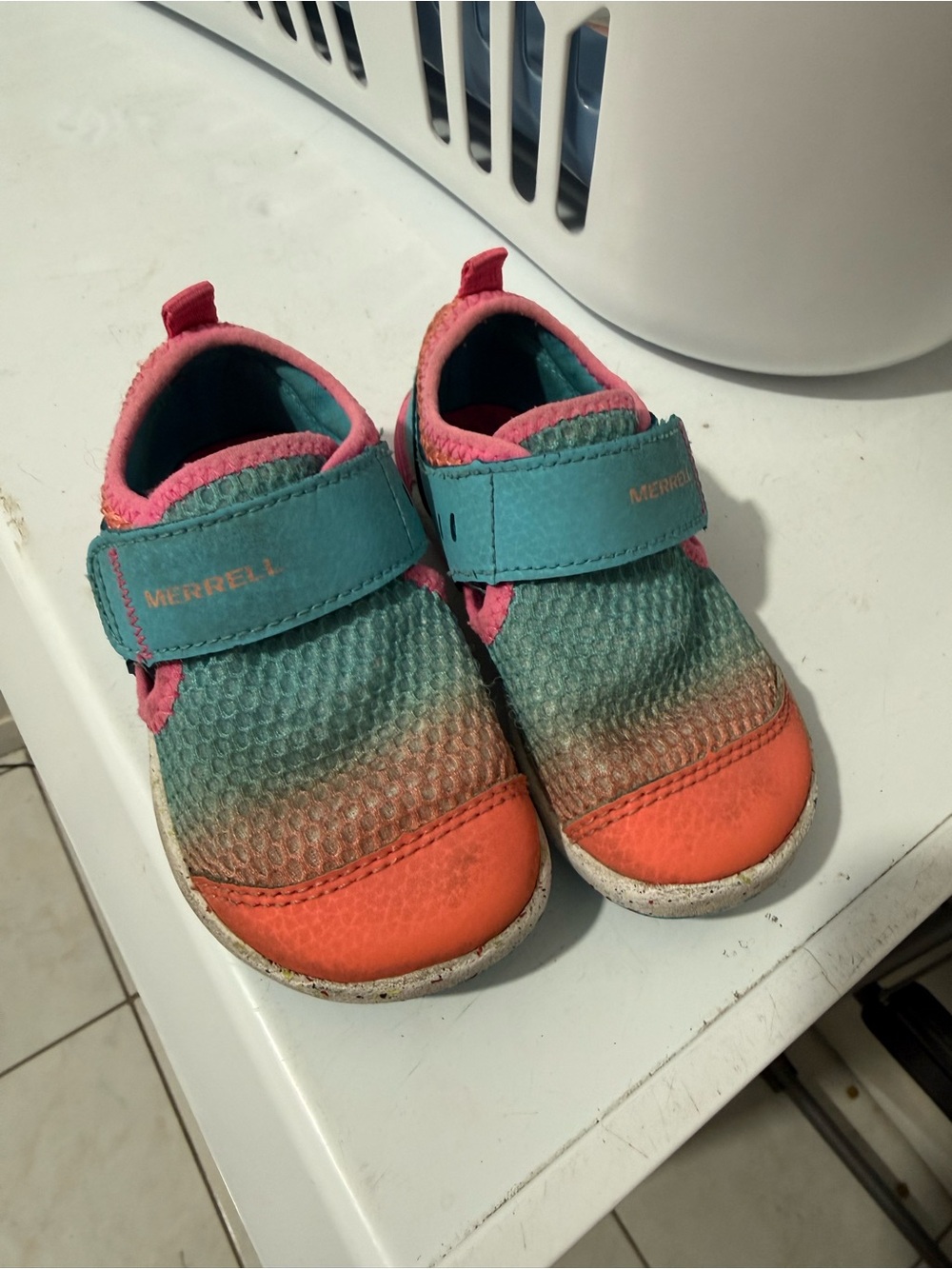 Merrell Kids Teal Pink Orange Mermaid Bare Steps Water Shoe